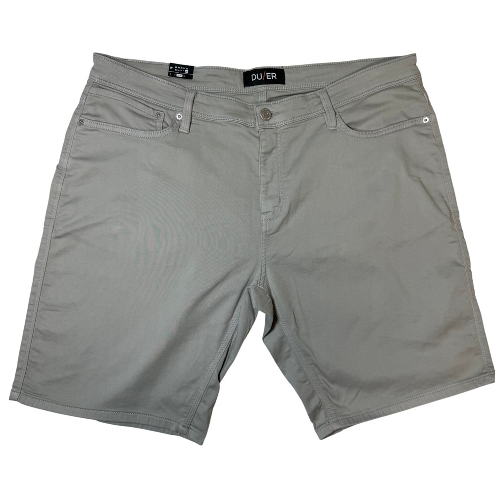 DU/ER No Sweat Short Mens 40 Light Grey Ultra Stretch Performance Shorts NWT